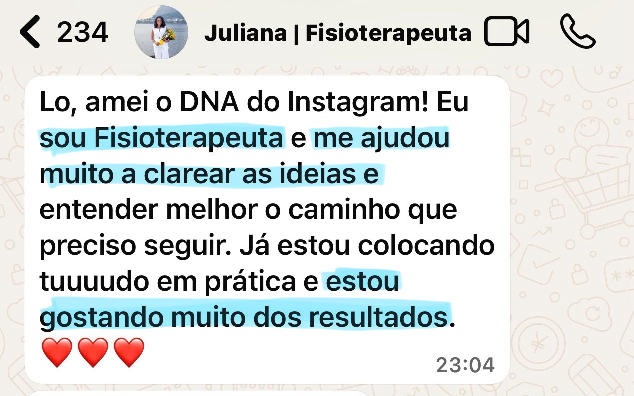 Depoimento de Juliana, Fisioterapeuta
